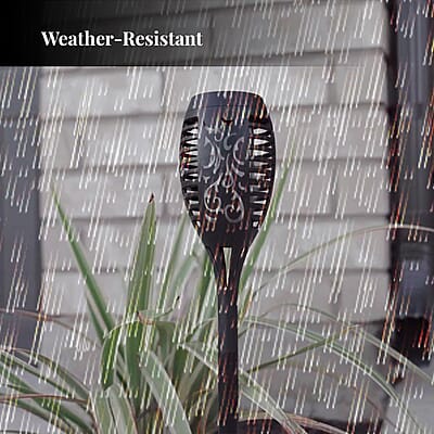Closeout Set of 2 Solar Tiki Torch Lights 9