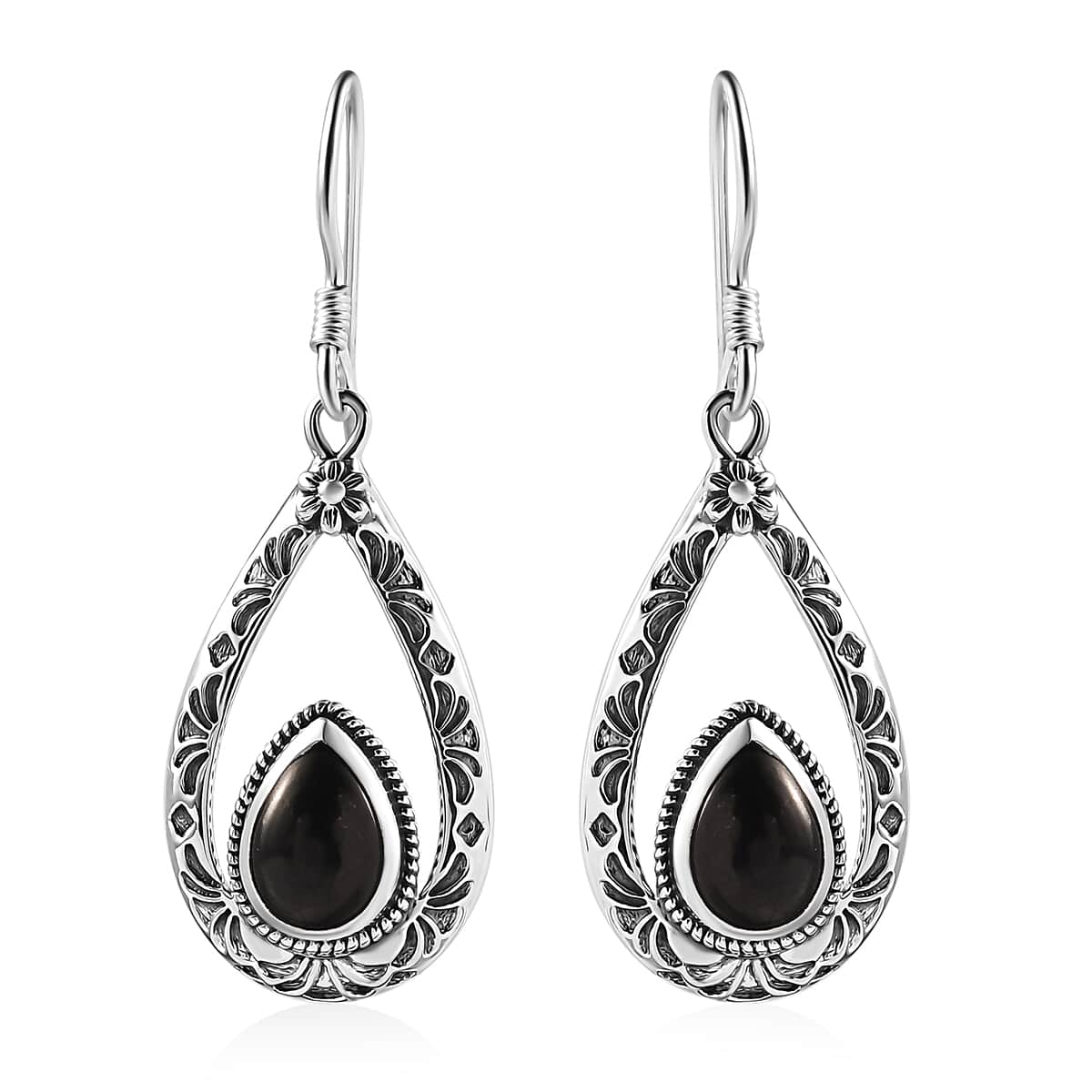 Artisan Crafted Elite Shungite South West Style Earrings in Sterling Silver 2.50 ctw image number 0