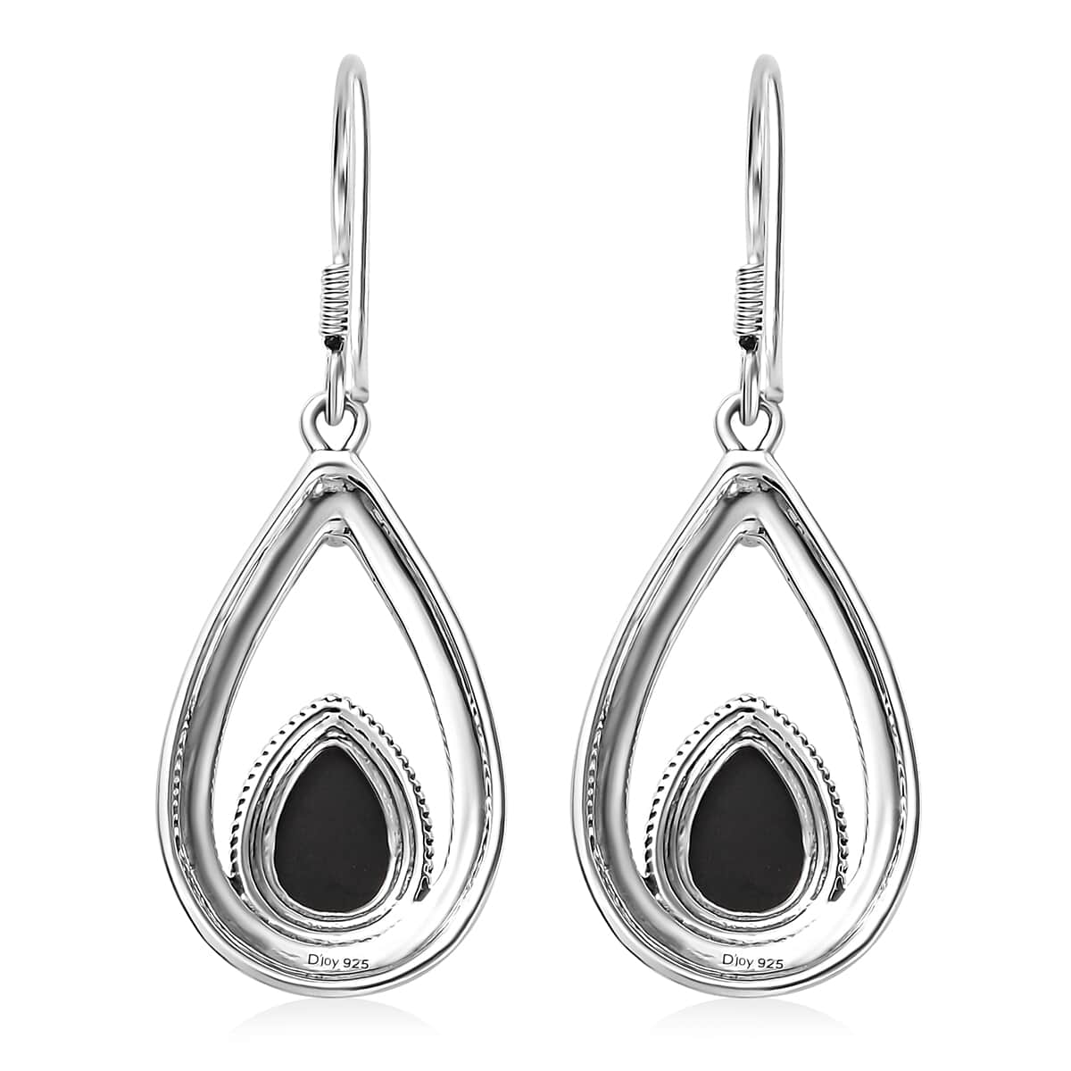 Artisan Crafted Elite Shungite South West Style Men's Earrings in Sterling Silver 2.50 ctw image number 4