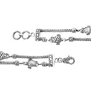 Bali Legacy Sterling Silver Turtle Bracelet (8.00 In) 22.85 Grams