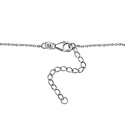 African Amethyst 13.85 ctw Station Necklace in Platinum Over Sterling Silver 18 Inches