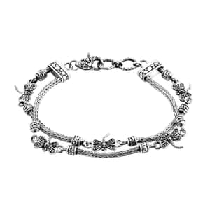 Bali Legacy Sterling Silver Dragonfly Bracelet (8.00 In) 20.90 Grams