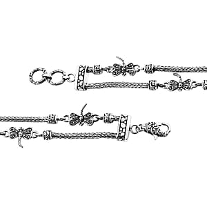 Bali Legacy Sterling Silver Dragonfly Bracelet (8.00 In) 20.90 Grams