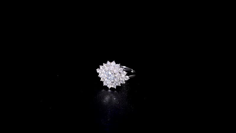TLV Moissanite (Rnd 6.5mm) Ring in Platinum Over Sterling Silver (Size 7.0) 2.80 ctw