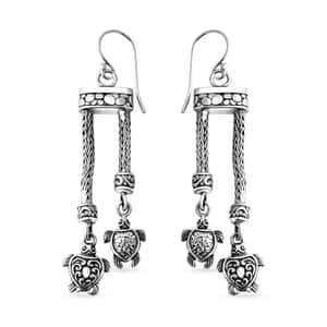 Bali Legacy Sterling Silver Turtle Earrings 11.90 Grams