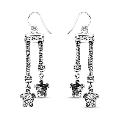 Bali Legacy Sterling Silver Turtle Earrings 11.90 Grams