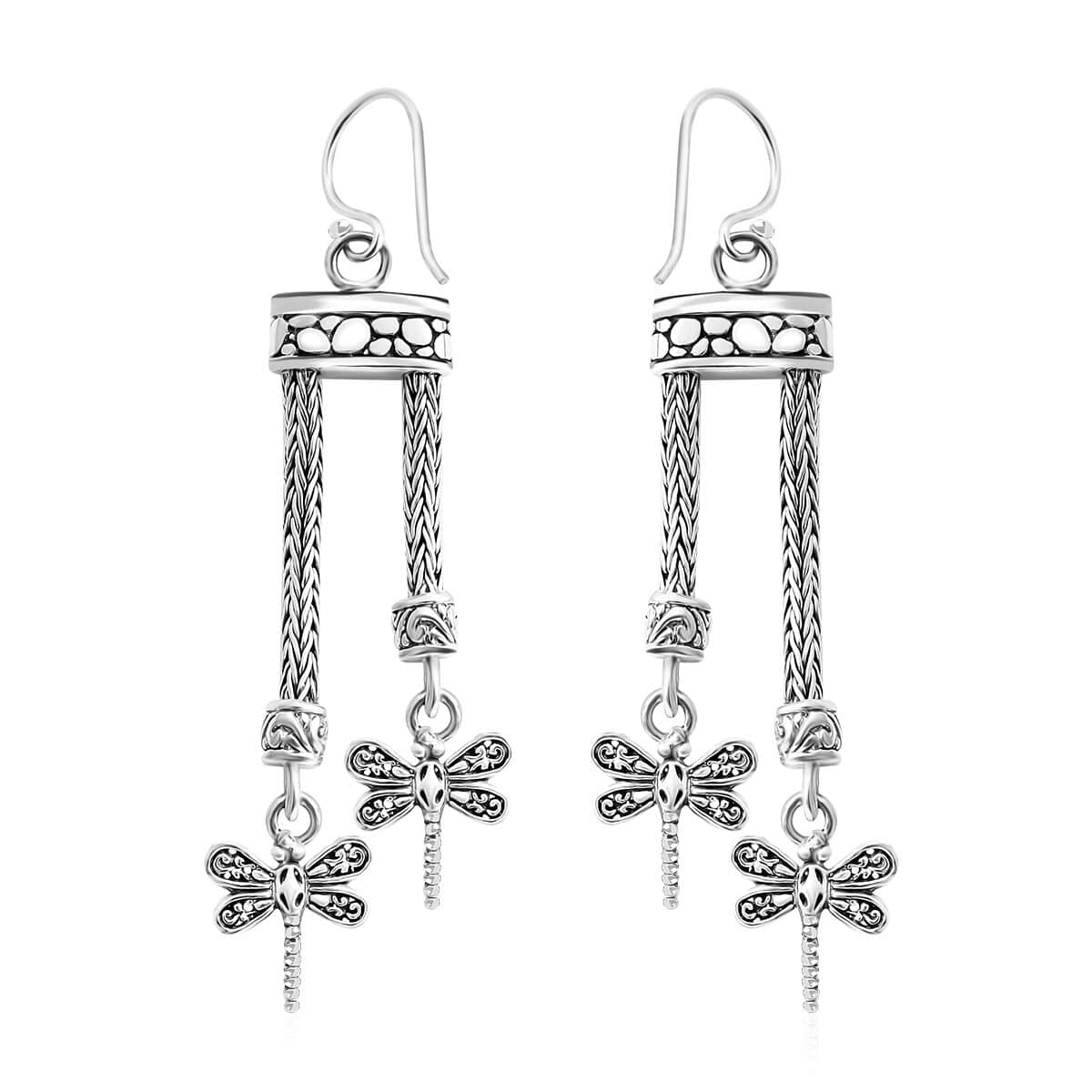 Bali Legacy Sterling Silver Dragonfly Earrings 11.60 Grams image number 0