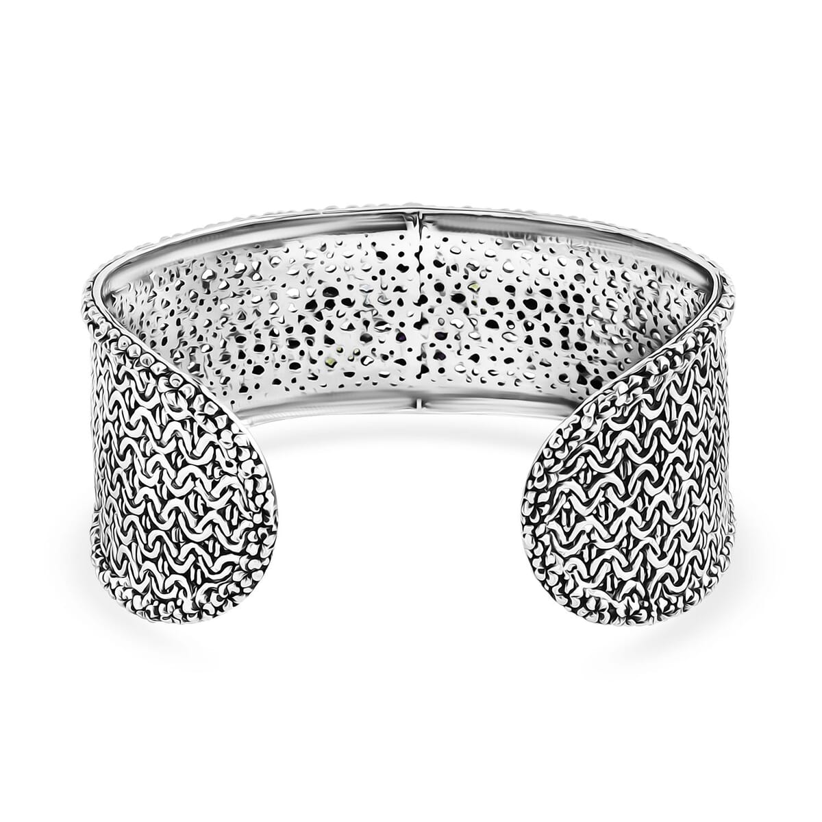 Bali Legacy Multi Gemstone 5.35 ctw Borobudur Cuff Bracelet in Sterling Silver (7.25 In) image number 4