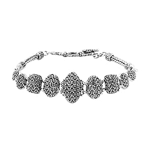 Bali Legacy Sterling Silver Tulang Naga Bracelet (6.50-8.25In) 19.80 Grams