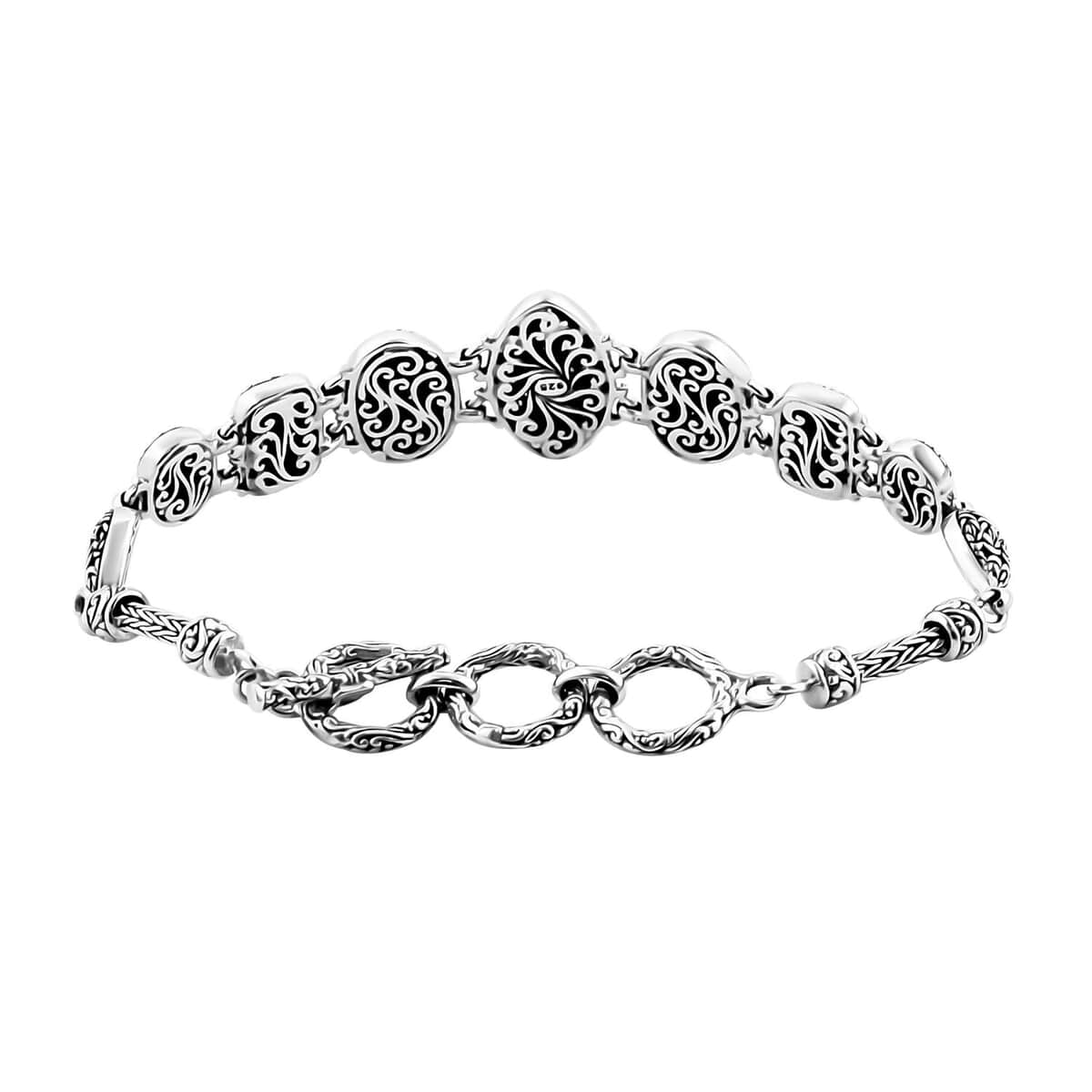 Bali Legacy Sterling Silver Borobudur Bracelet (6.50-8.25In) 19.80 Grams image number 3