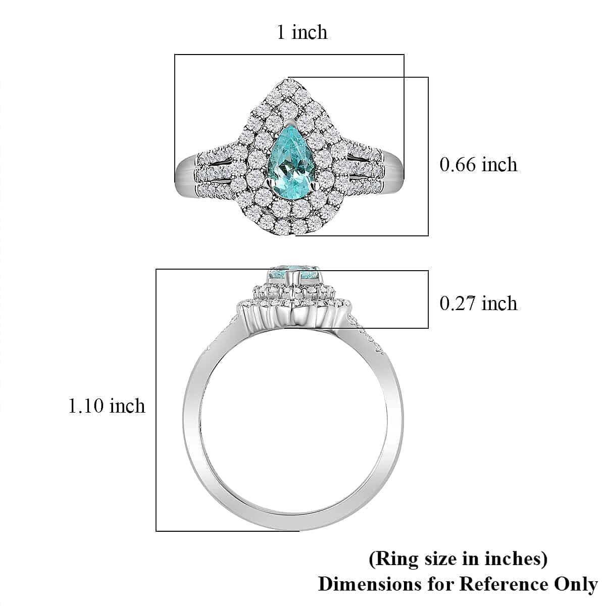 Certified & Appraised Rhapsody 950 Platinum AAAA Paraiba Tourmaline and E-F VS Diamond Double Halo Ring (Size 9.0) 10.35 Grams 2.35 ctw