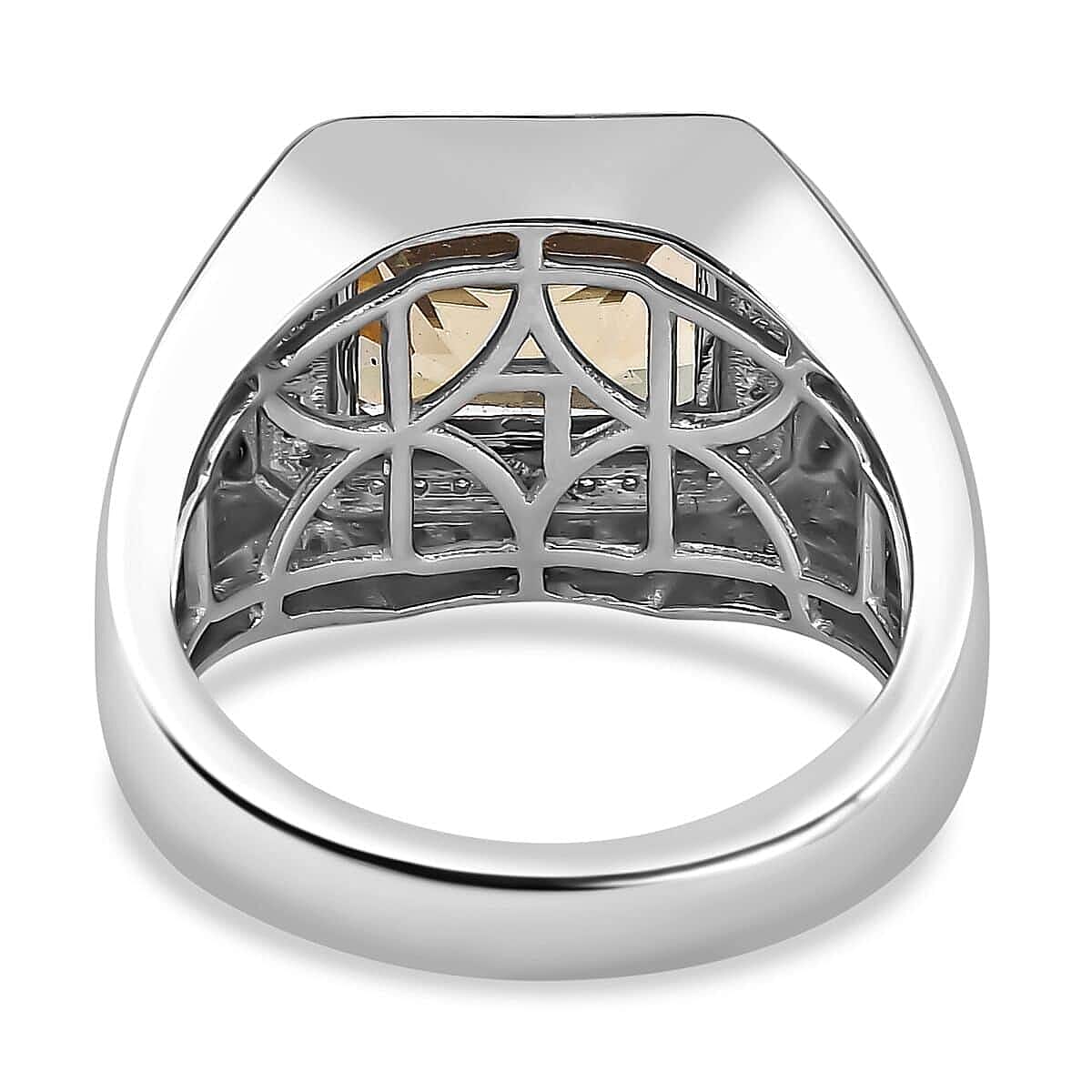 Rhapsody AAAA Turkizite and E-F VS Diamond 6.15 ctw Men's Ring in 950 Platinum (Size 10.0) 17.50 Grams