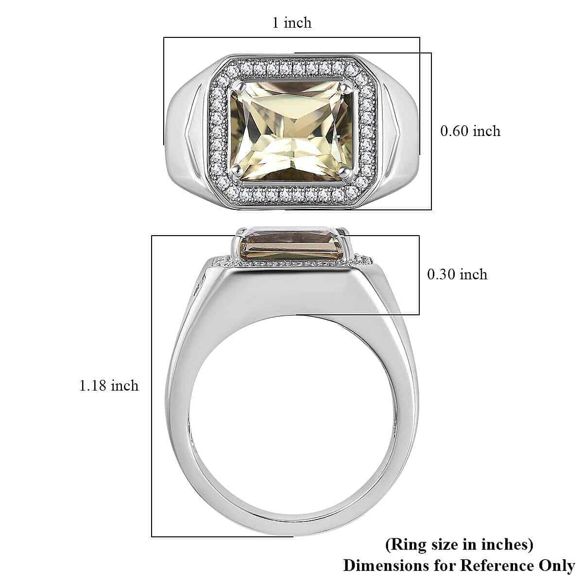 Rhapsody AAAA Turkizite and E-F VS Diamond 6.15 ctw Men's Ring in 950 Platinum (Size 10.0) 17.50 Grams