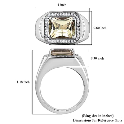 Rhapsody AAAA Turkizite and E-F VS Diamond 6.15 ctw Men's Ring in 950 Platinum (Size 10.0) 17.50 Grams