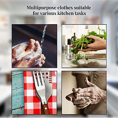 Set of 24pcs Cotton Dish Scrubbing Cleaning Cloth - Green