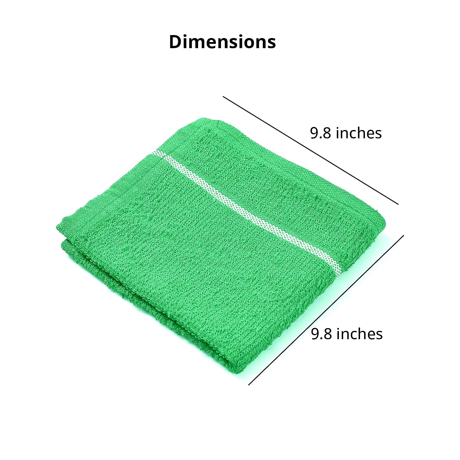Set of 24pcs Cotton Dish Scrubbing Cleaning Cloth - Green