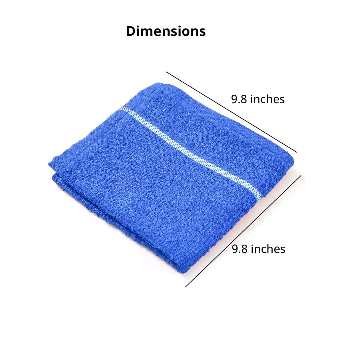 Set of 24pcs Cotton Dish Scrubbing Cleaning Cloth - Blue image number 6