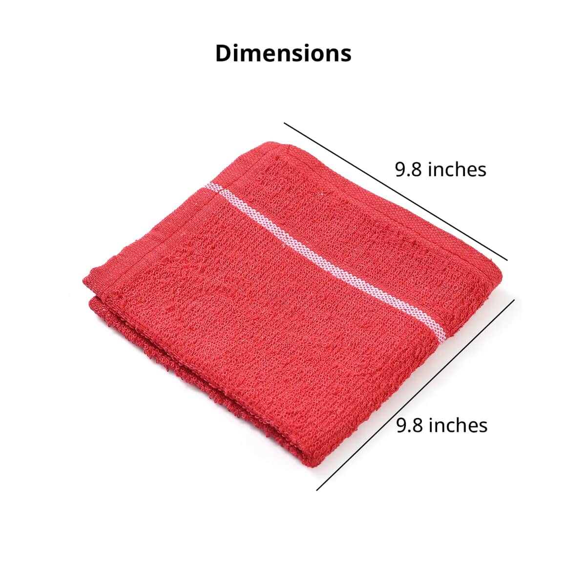 Set of 24pcs Cotton Dish Scrubbing Cleaning Cloth - Red image number 6