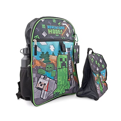 Minecraft Backpack with Lunch Bag