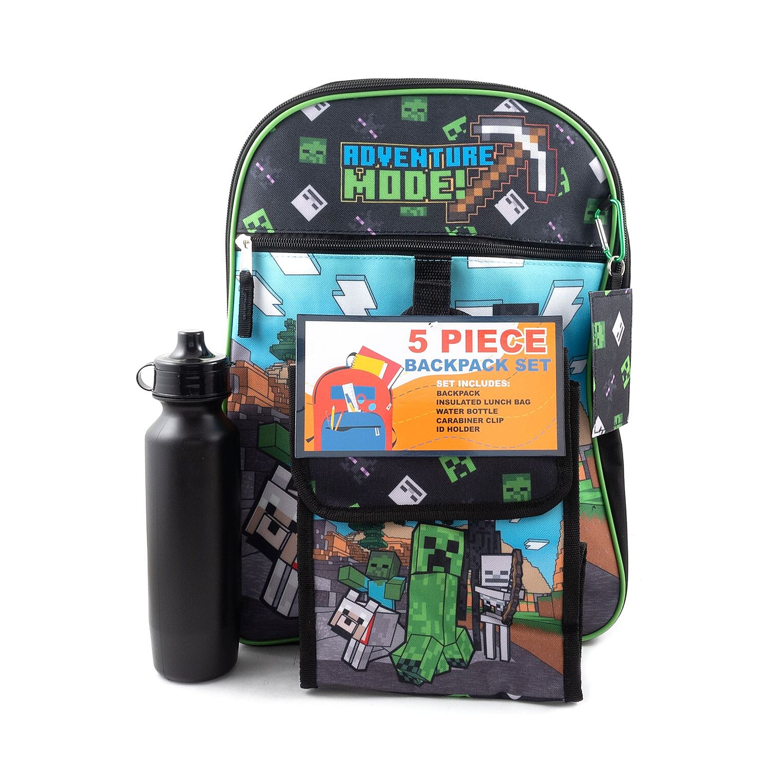 Minecraft Backpack with Lunch Bag