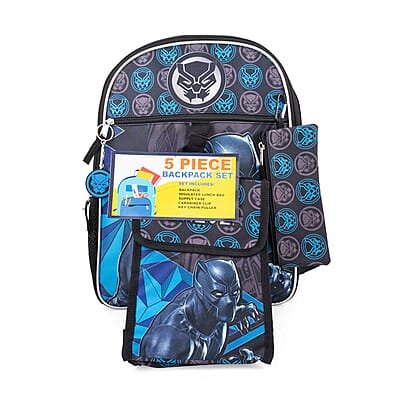 Black Panther Backpack with Lunch Bag