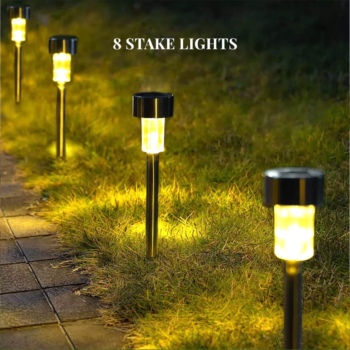 8pc Touch of Eco Lawnlite LED Solar Stakes image number 1