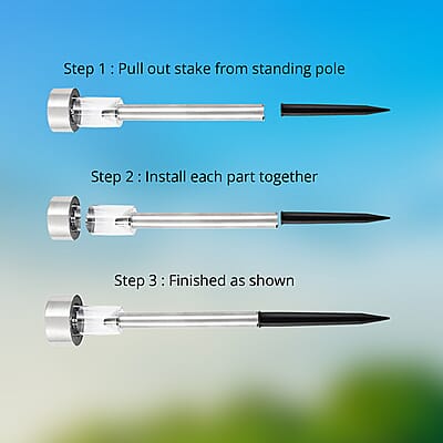 Closeout 8pc Touch of Eco Lawnlite LED Solar Stakes