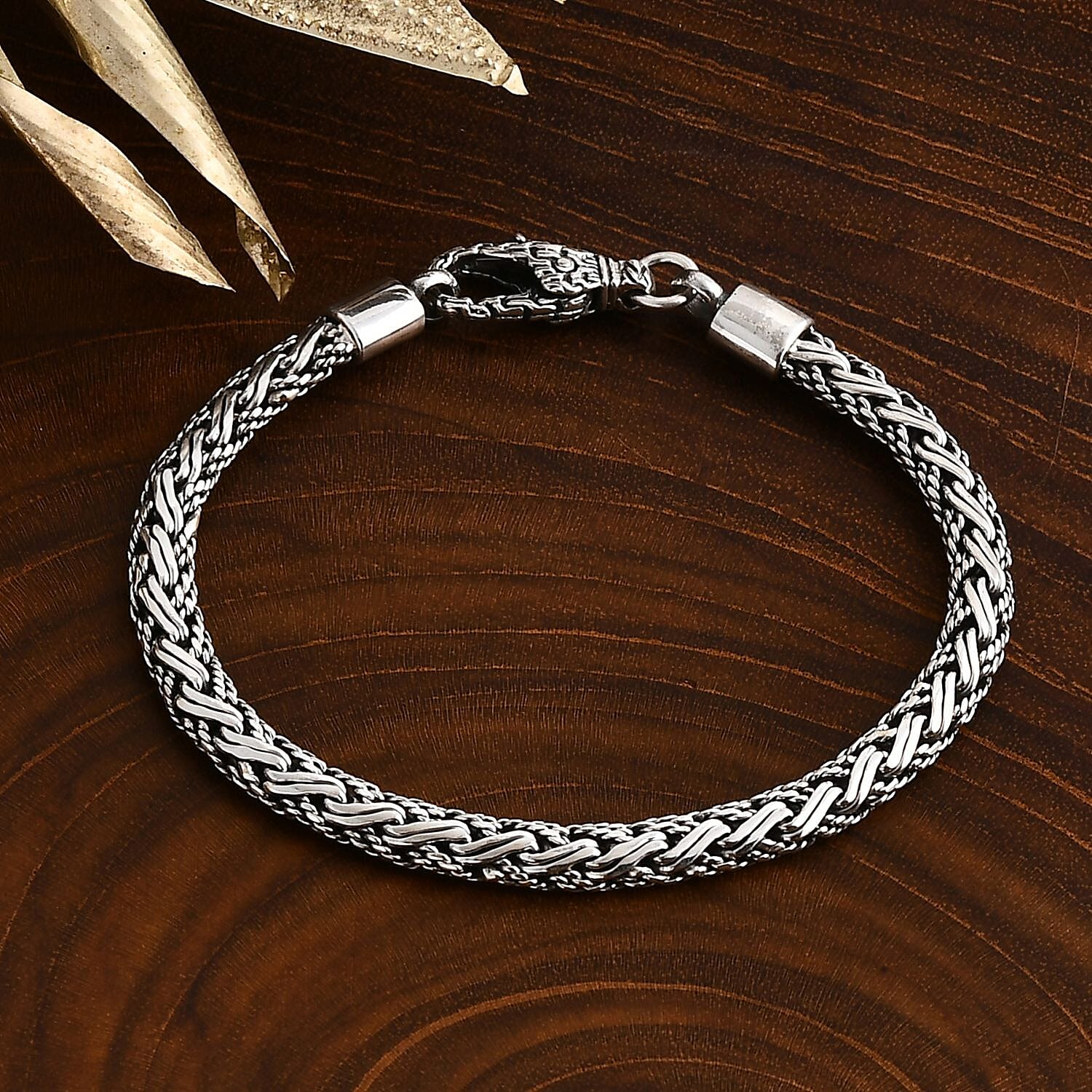 D'Joy Bali Legacy Padian Chain Bracelet in Sterling Silver (7.25 In) 14.40 Grams