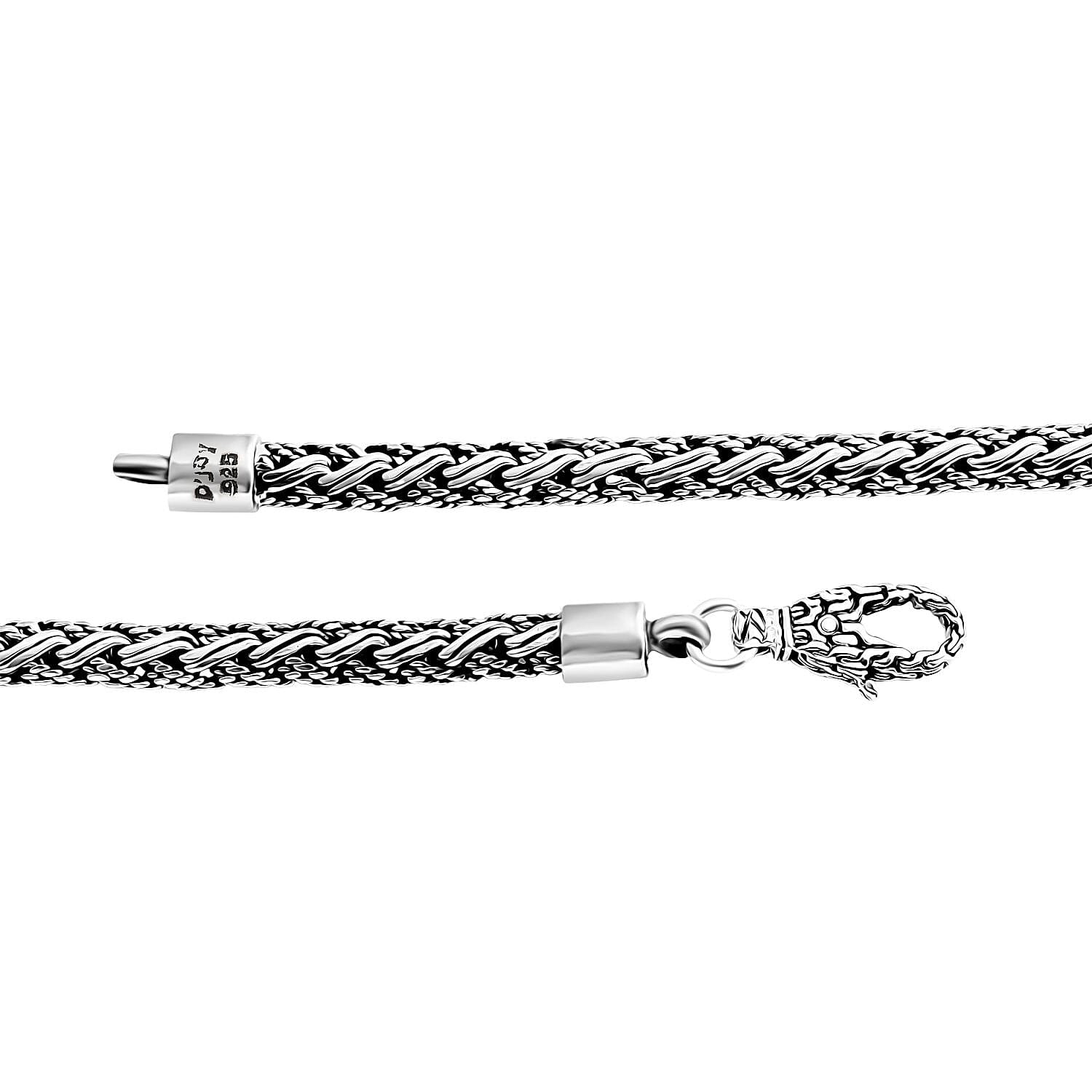 D'Joy Bali Legacy Padian Chain Bracelet in Sterling Silver (7.25 In) 14.40 Grams