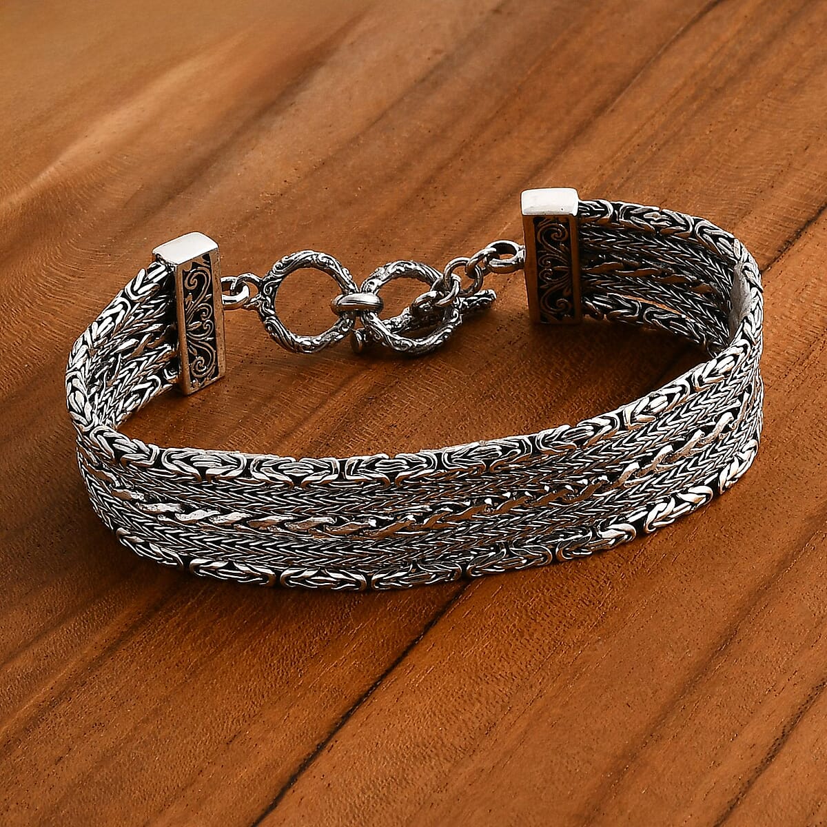 Bali Legacy Flat Chain Bracelet in Sterling Silver (8.00 In) 34.10 Grams image number 1