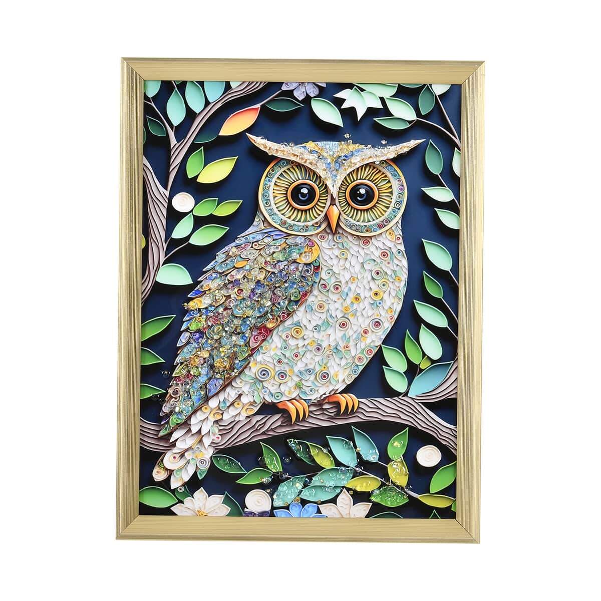 Owl Crystal Painting Photo Frame image number 0