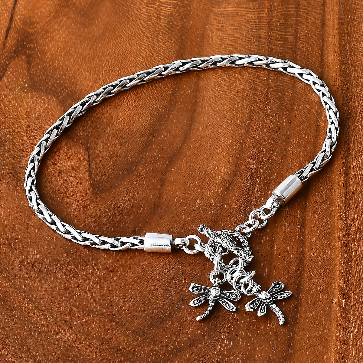Bali Legacy Padian Chain Bracelet with Dragonfly Charm in Sterling Silver (7.25 In) 8.50 Grams image number 1