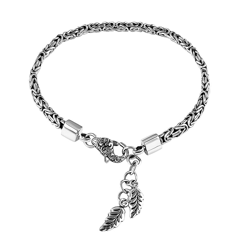 Bali Legacy Sterling Silver Borobudur Chain Bracelet (6.50 In) 12.88 Grams