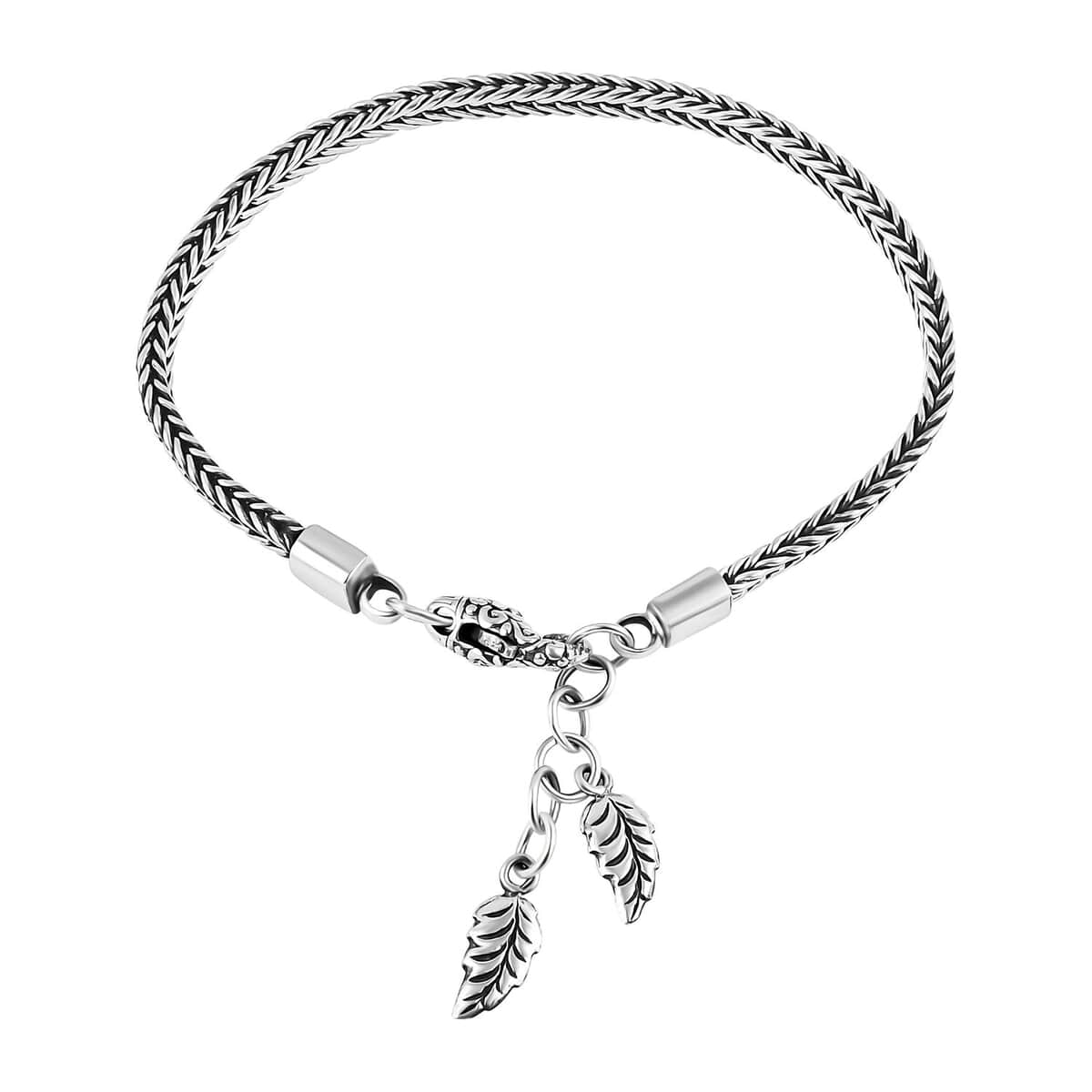 Bali Legacy Sterling Silver Tulang Naga Chain Bracelet (6.50 In) 12.34 Grams image number 0