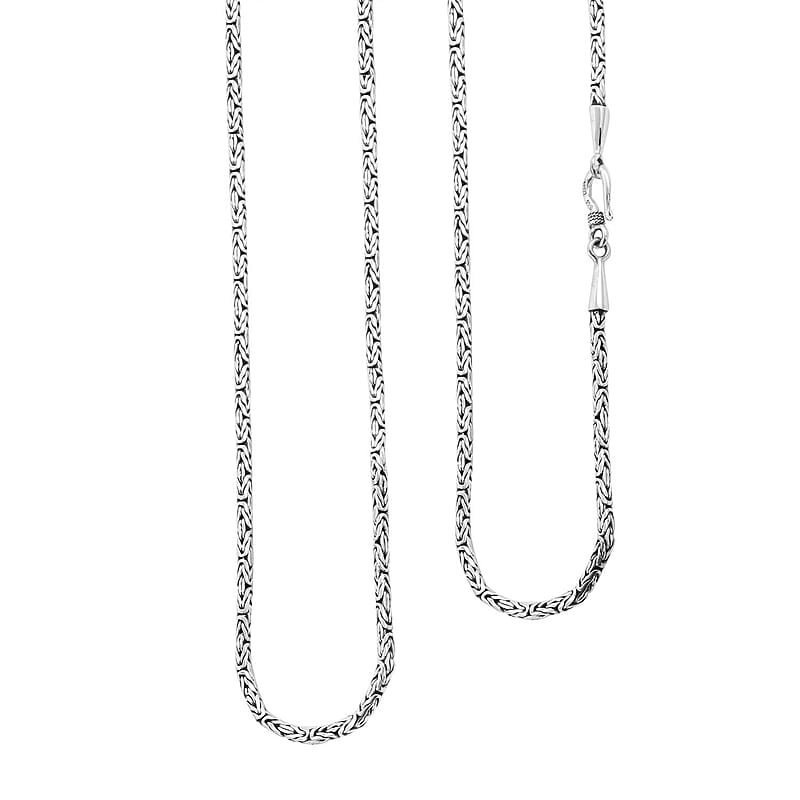 Bali Legacy Sterling Silver Borobudur Necklace 22 Inches 52.10 Grams