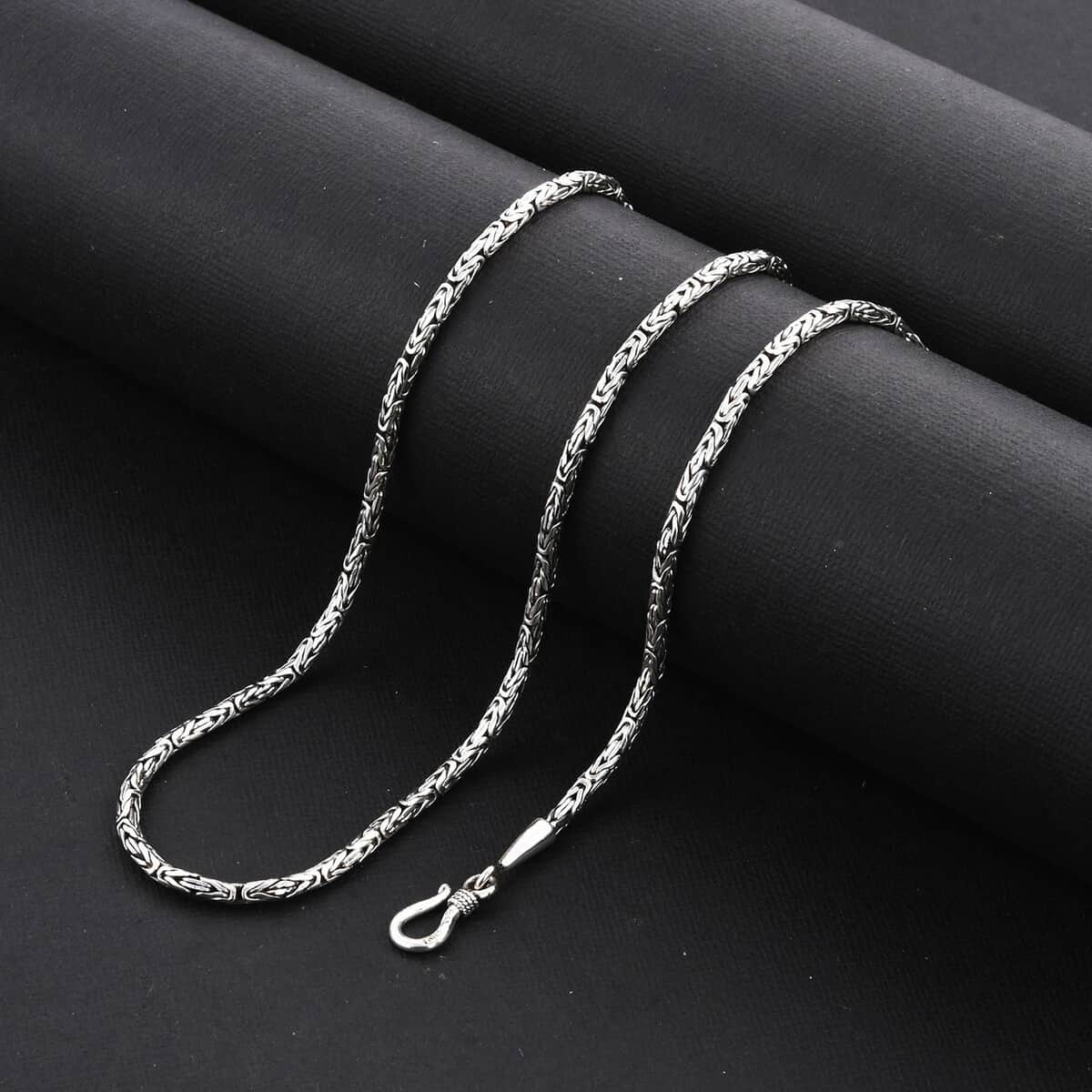 Bali Legacy Sterling Silver Borobudur Necklace 22 Inches 52.10 Grams image number 1