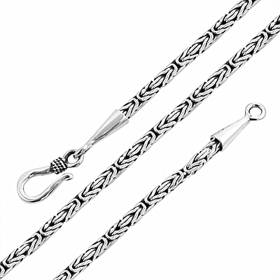 Bali Legacy Sterling Silver Borobudur Necklace 22 Inches 52.10 Grams