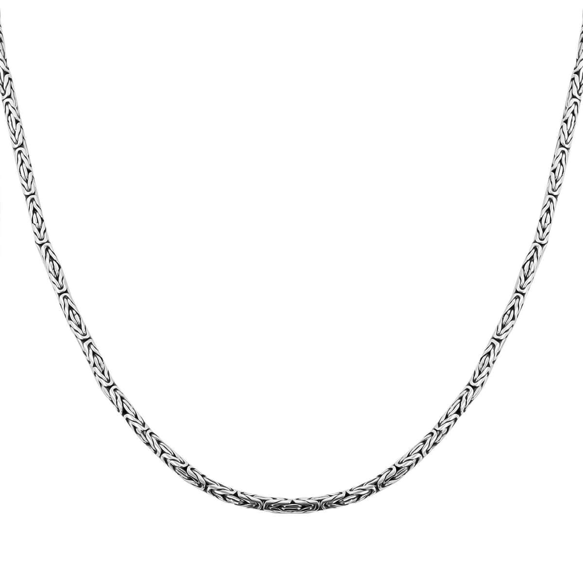 Bali Legacy Sterling Silver Borobudur Necklace 22 Inches 52.10 Grams image number 4