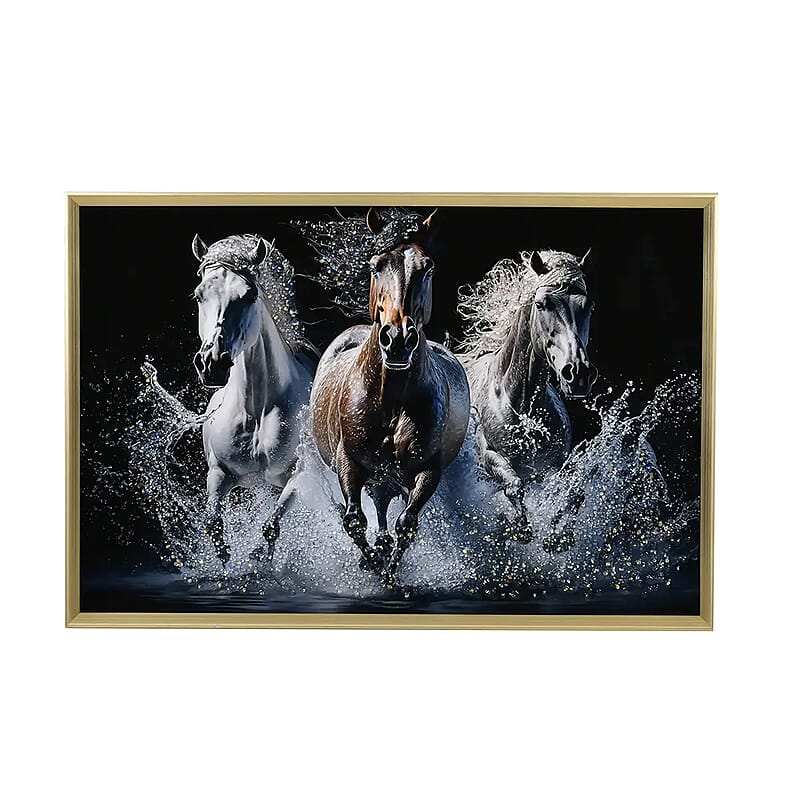 Horse Crystal Painting Photo Frame