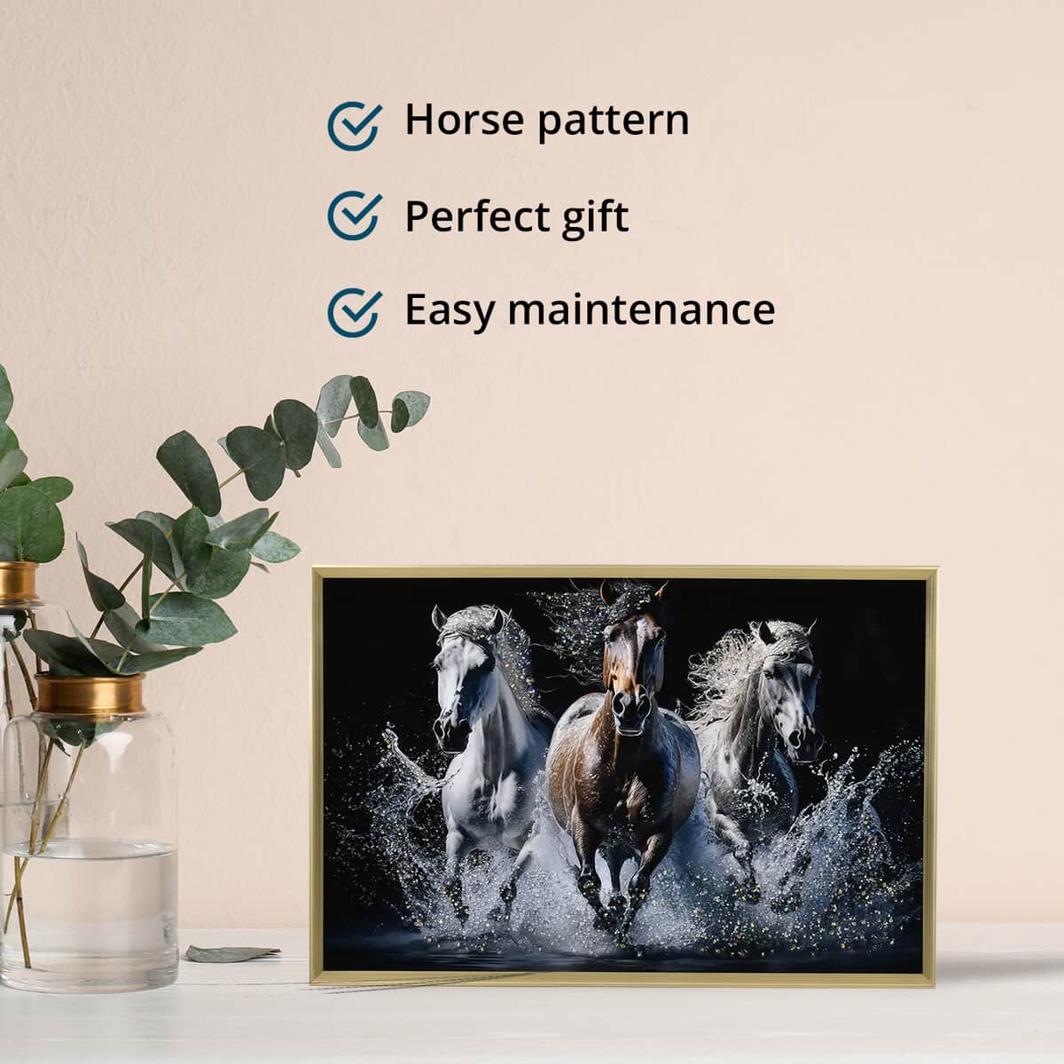 Horse Crystal Painting Photo Frame (23.62"x35.43") image number 3