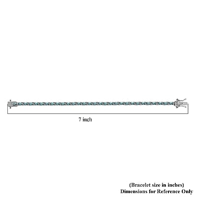 Betroka Blue Apatite Tennis Bracelet in Platinum Over Sterling Silver (6.50 In) 5.75 ctw