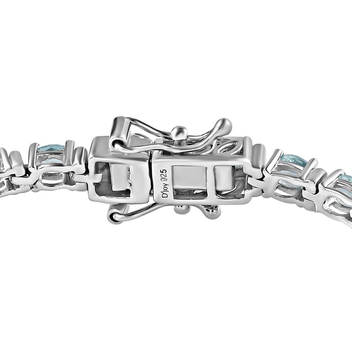 Betroka Blue Apatite Tennis Bracelet in Platinum Over Sterling Silver (7.25 In) 6.10 ctw image number 3