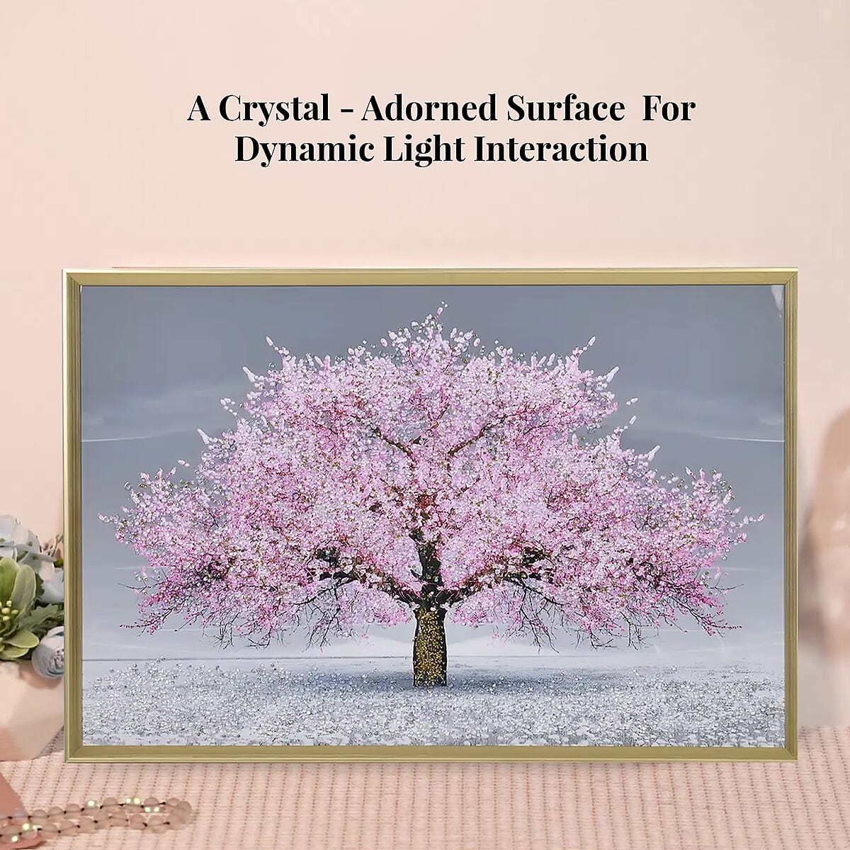 Cherry Blossom Tree Crystal Painting Photo Frame image number 1