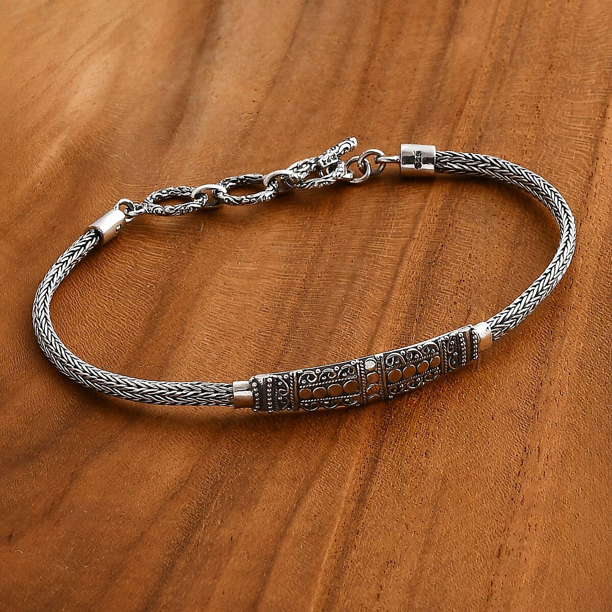 Bali Legacy Sterling Silver Bracelet (6.50-8.0In) 10 Grams image number 1