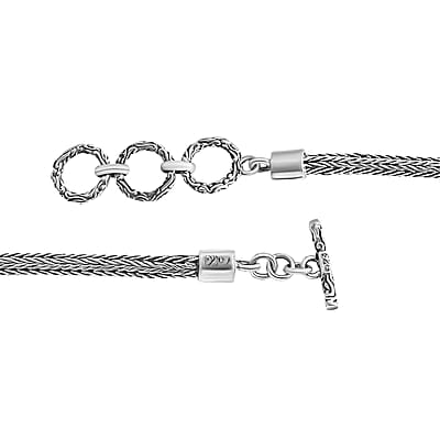 D'Joy Bali Legacy Padian Weave Bracelet in Sterling Silver (6.50-8.0In) 10 Grams