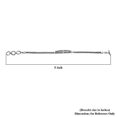 D'Joy Bali Legacy Padian Weave Bracelet in Sterling Silver (6.50-8.0In) 10 Grams