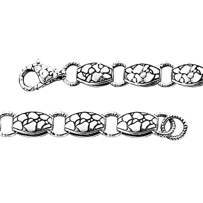 Bali Legacy Twisted Pebble Link Bracelet in Sterling Silver (6.50 In) 19 Grams