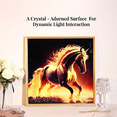 Horse Crystal Painting Photo Frame
