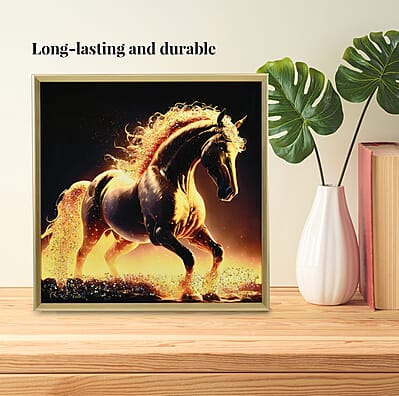 Horse Crystal Painting Photo Frame
