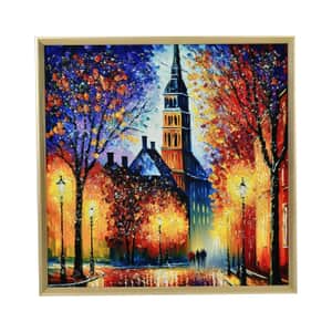 City Street Crystal Painting Photo Frame